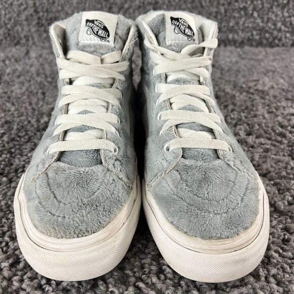 Vans Gray and White Fuzzy High-Top Sneakers - Picture 2 of 8